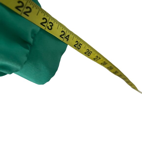 Vintage 80s Green Long Sleeve Bertha Collar Top Medium - Picture 7 of 10